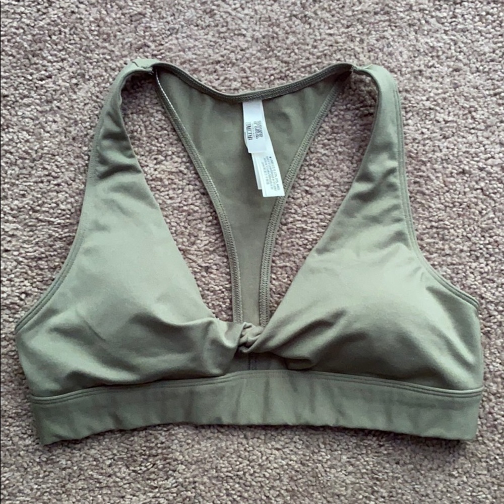 Victoria secret pink sports bra olive green